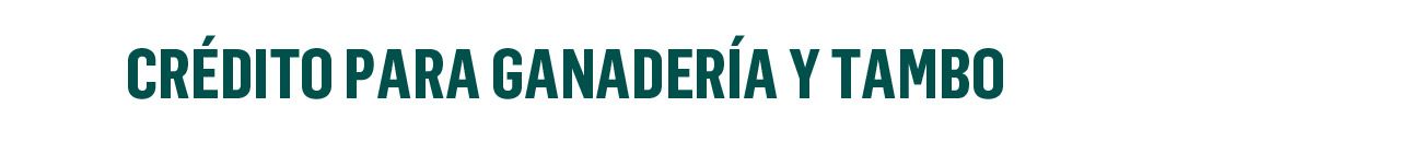 ganaderia y tambo