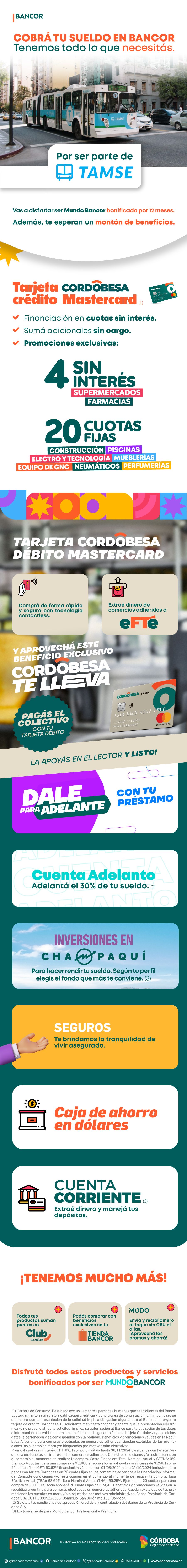 Bancor folleto comercial Tamse