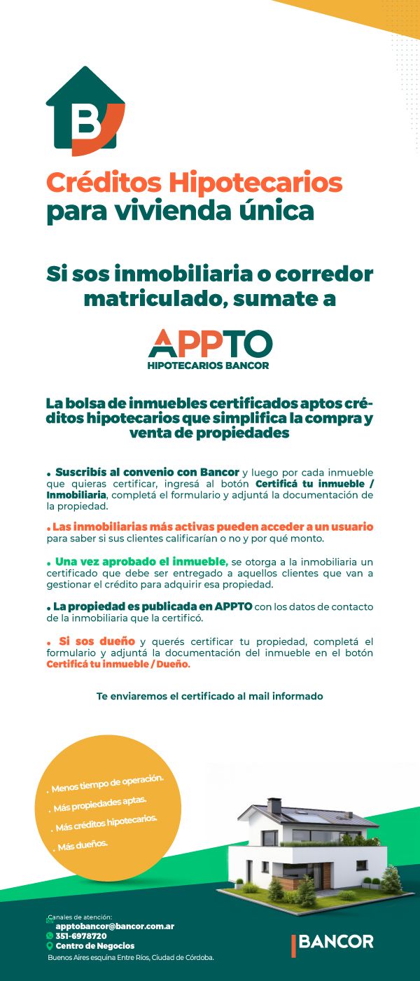 Certificación appto crédito hipotecario