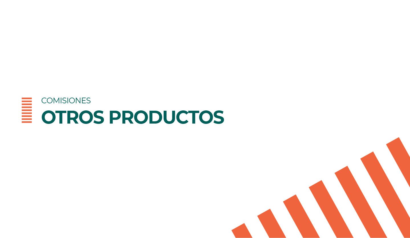 comisiones otros productos