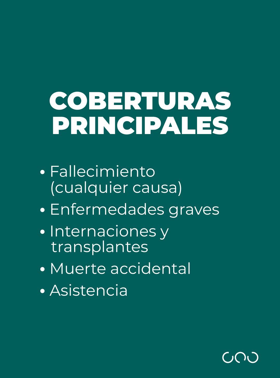 Coberturas principales - Cordovida Premiun