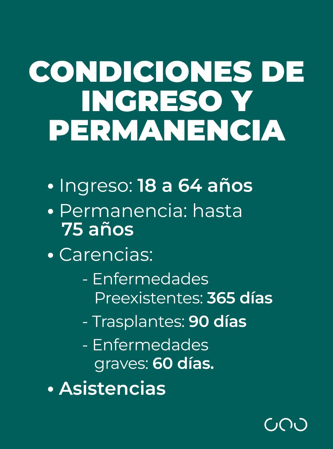 Condiciones de ingreso y permanencia