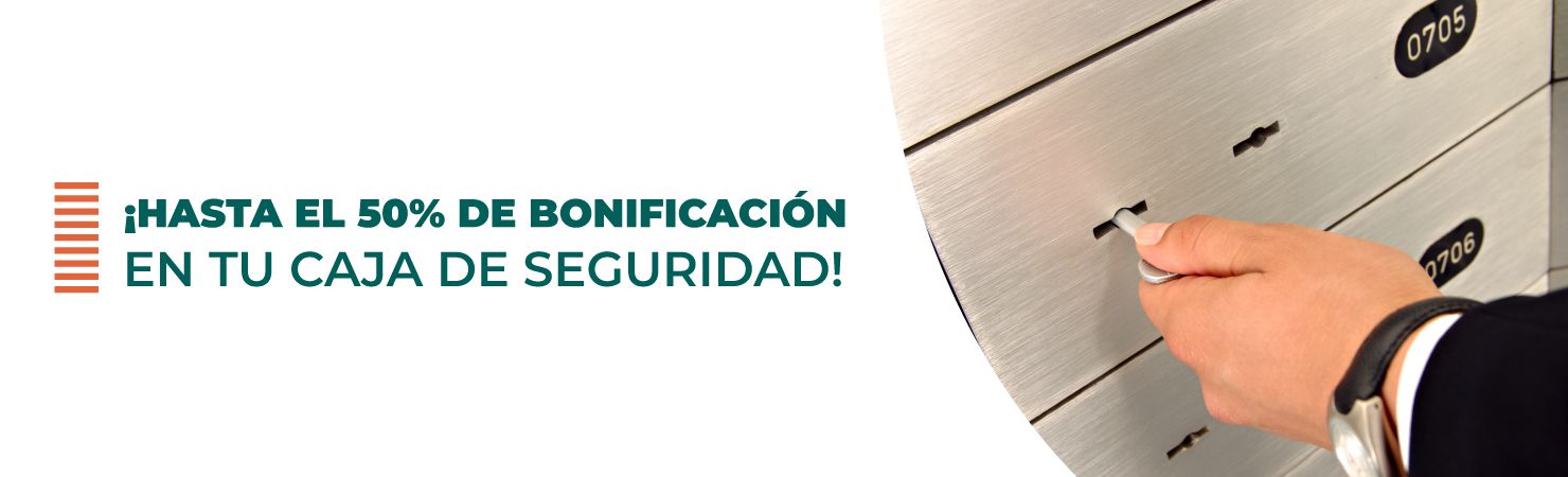 Caja de seguridad -Bonificación 50%