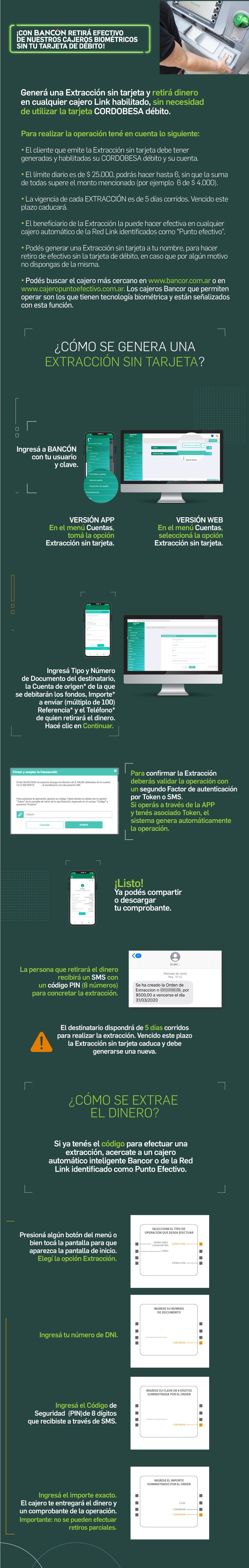 Instructivo de extracción sin tarjeta