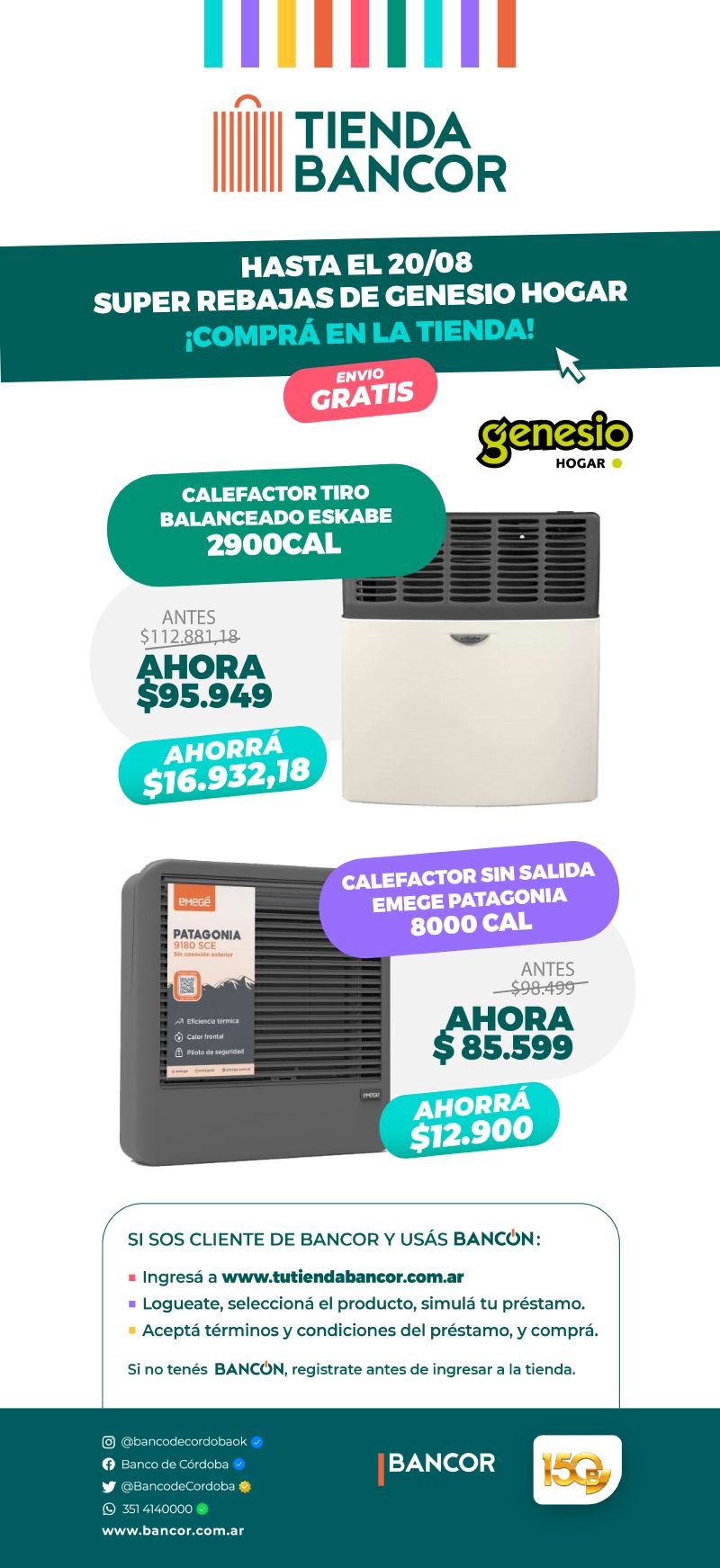 Tienda Bancor- Genesio