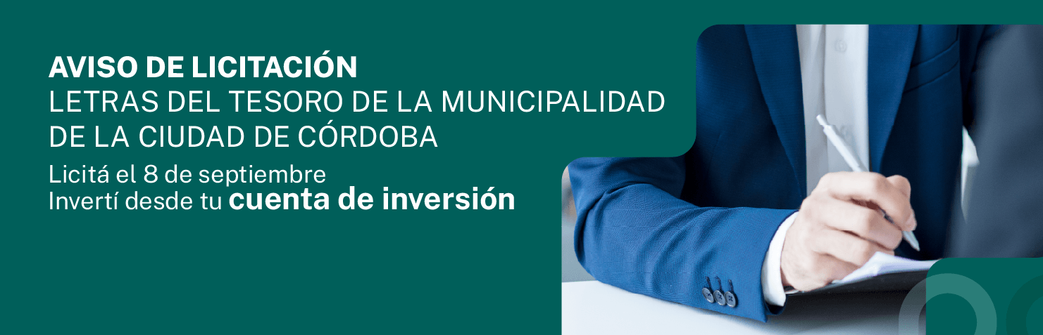Slide aviso licitación Municipalidad de Córdoba