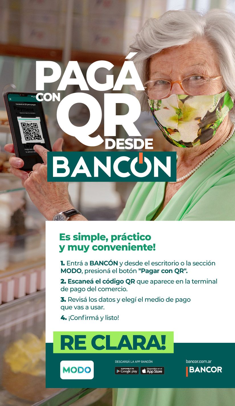 Pagá con QR desde bancón