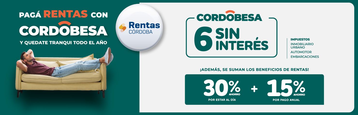 RENTAS CÓRDOBA 6 SIN INTERÉS