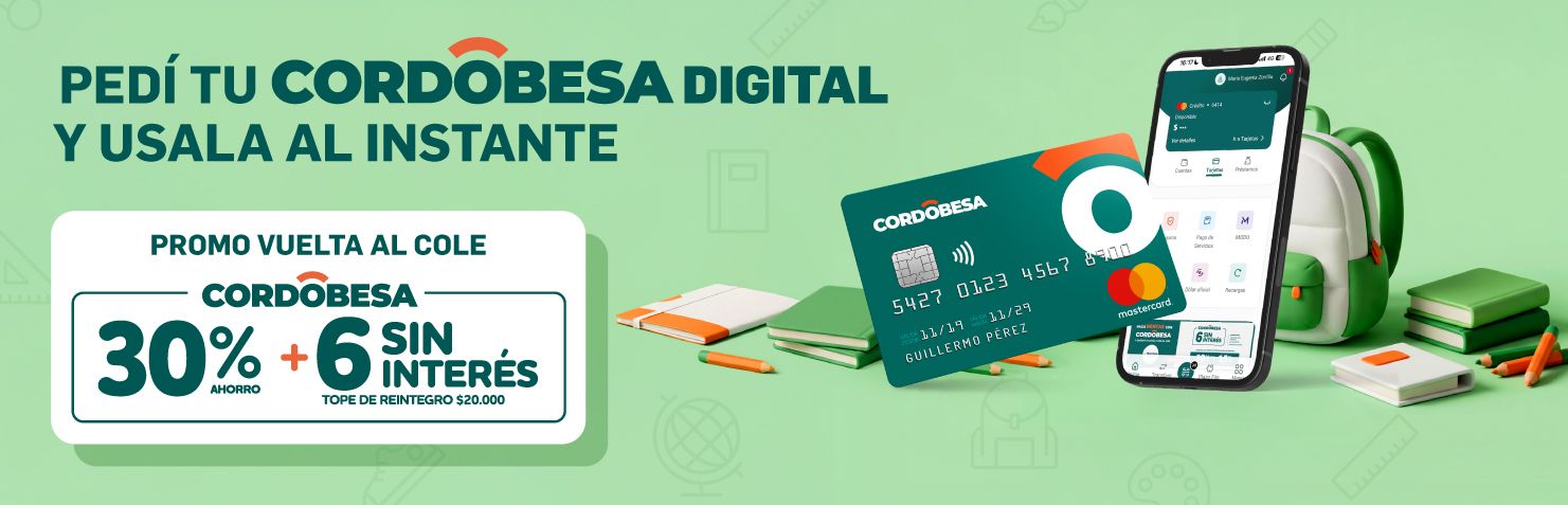Pedí tu Cordobesa digital Bancor
