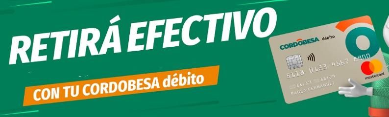Retirá efectivo con Cordobesa Débito